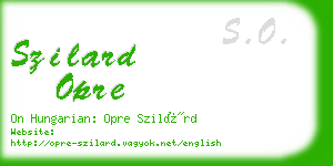 szilard opre business card